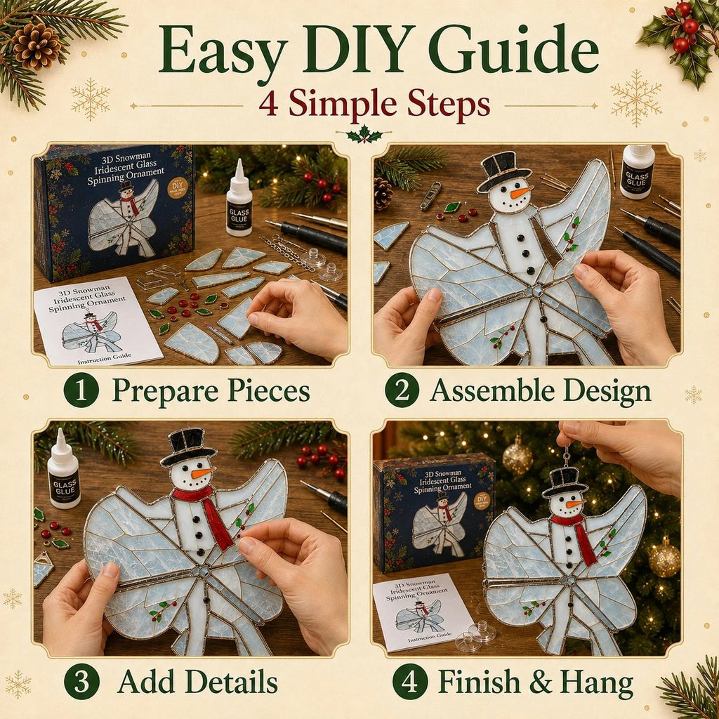 🎄Beginner-Friendly 3D Christmas Iridescent Suncatcher DIY Kit