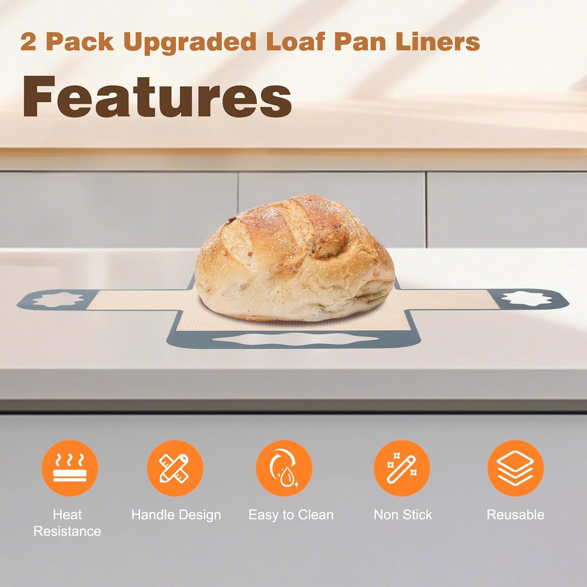 Tyiipro™ Silicone Bread Baking Sling with 4 Handles