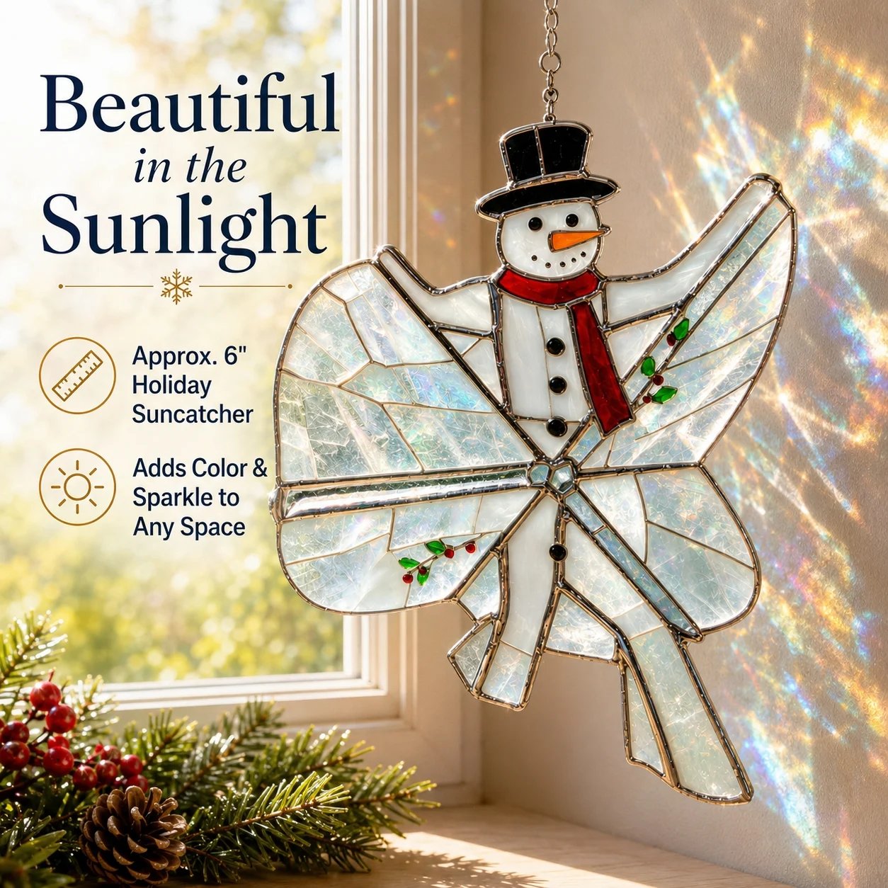 🎄Beginner-Friendly 3D Christmas Iridescent Suncatcher DIY Kit