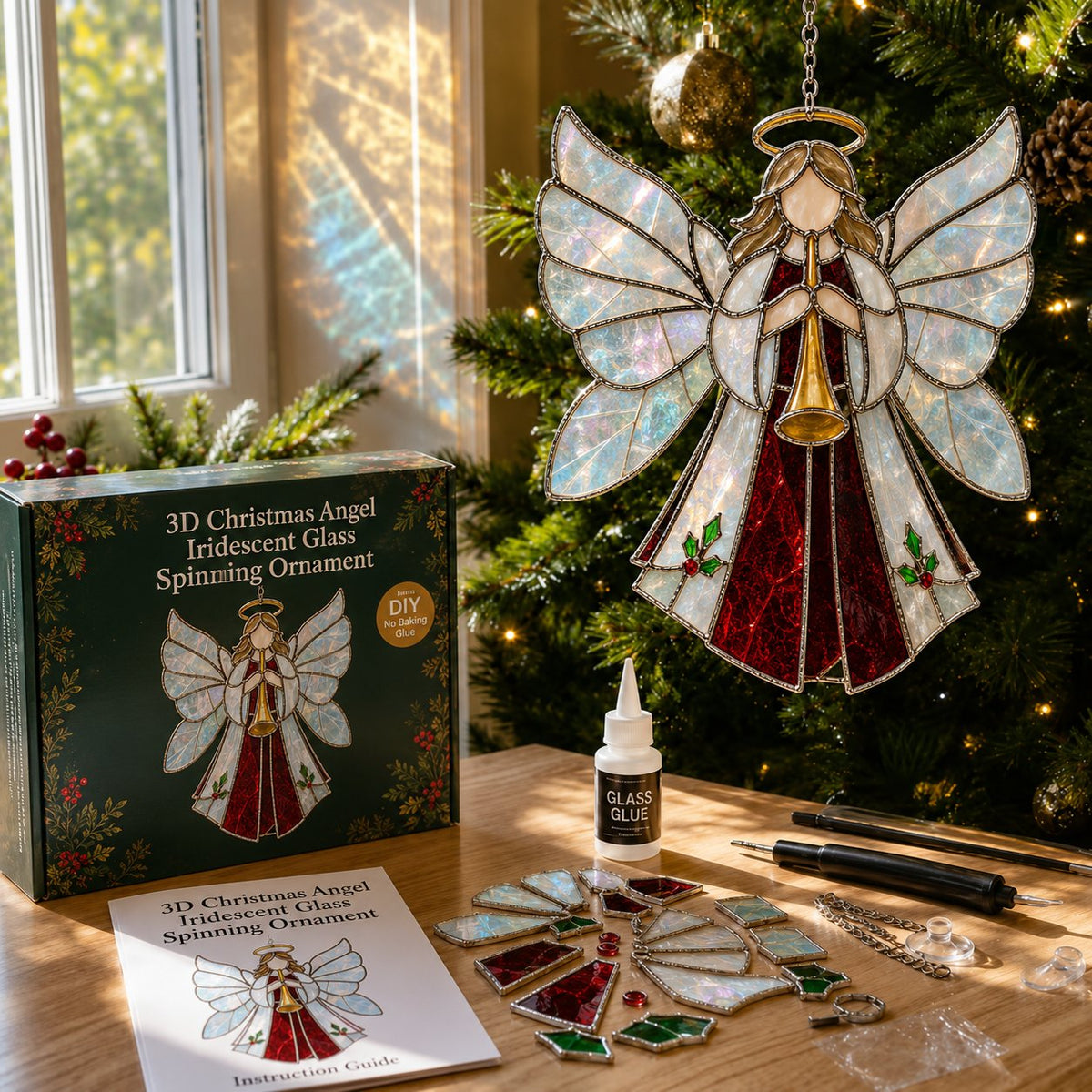 🎄Beginner-Friendly 3D Christmas Iridescent Suncatcher DIY Kit
