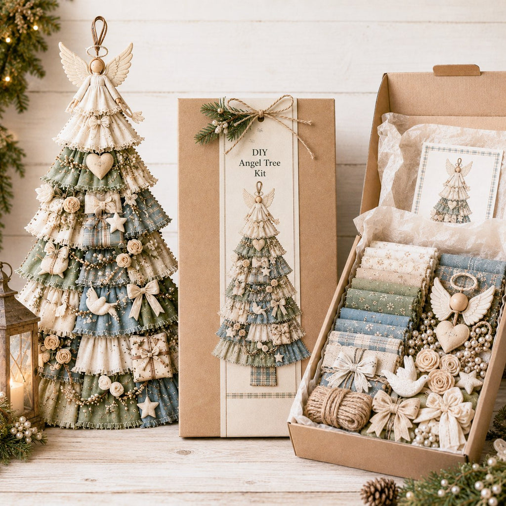 🎄Beginner-Friendly DIY Oversized Patchwork Christmas Tree Door Hanging Kit | Complete Kit with All Tools & Step-by-Step Guide Included 💕