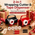 TYIIPRO™ 2-in-1 Wrapping Paper Cutter & Tape Dispenser – Gift Wrapping Tool for Faster, Cleaner & Straighter Cuts